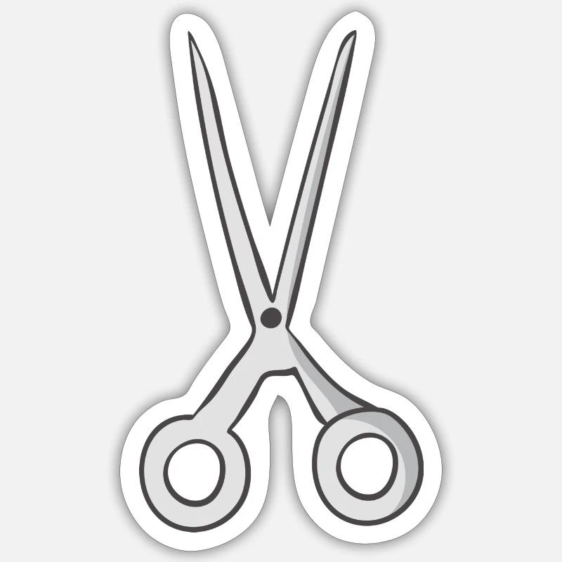 les ciseaux Sticker taille S (10 x 10 cm)
