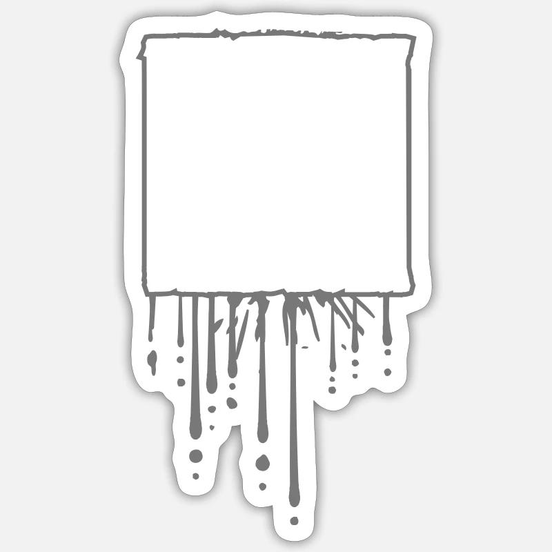 Square Rectangle Square Gray Text Field Shield R Sticker size S (10 x 10 cm)