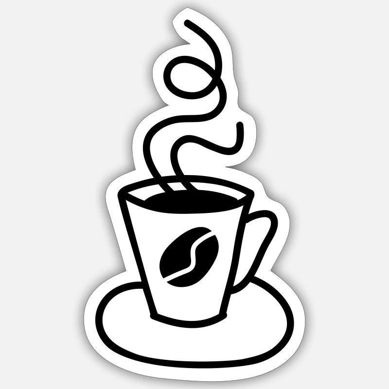 Coffee Cup Sticker size S (10 x 10 cm)