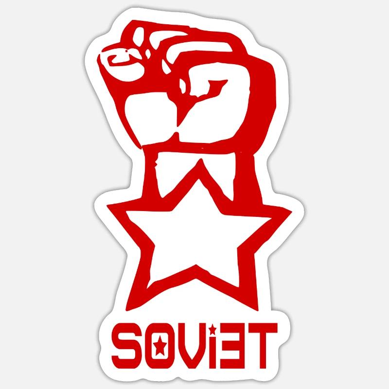 Soviet - Sticker Größe S (10 x 10 cm) - Mattweiß