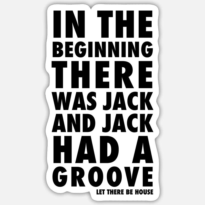 In the beginning there was Jack! - Sticker size S (10 x 10 cm) - white matte
