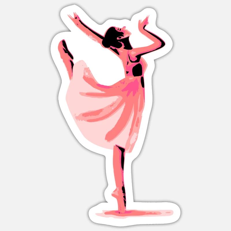 Dance - Sticker size S (10 x 10 cm) - white matte