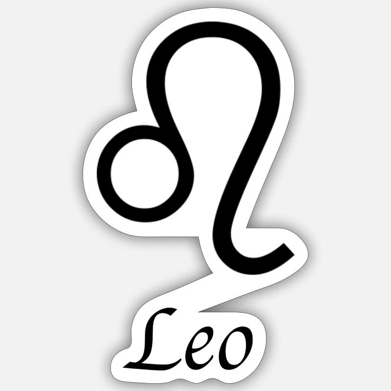 Sternzeichen Löwe - Leo - Sticker Größe S (10 x 10 cm) - Mattweiß