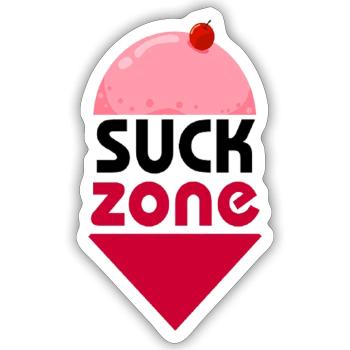 SUCK BEREICH - Sticker Größe S (10 x 10 cm) - Mattweiß - Vorne