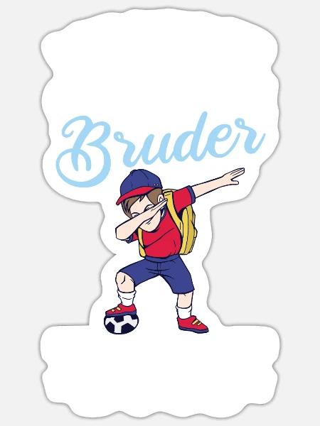 ich bin der große Bruder das macht mich zum Boss - Sticker Größe S (10 x 10 cm) - Mattweiß
