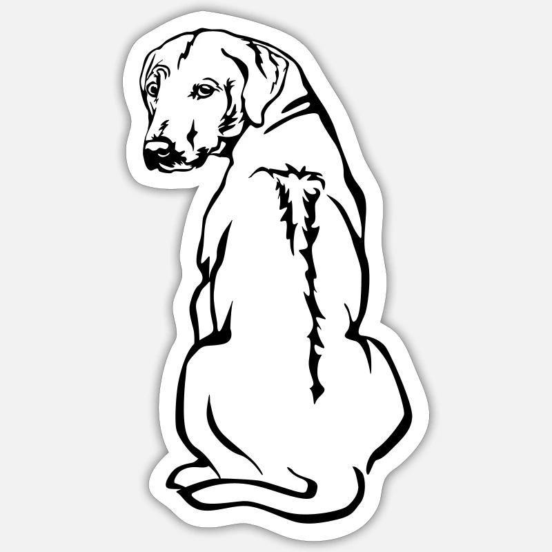 Rhodesian Ridgeback - Sticker Größe S (10 x 10 cm) - Mattweiß