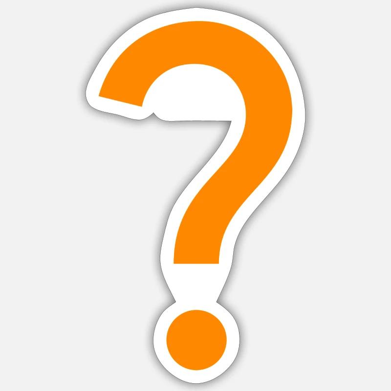 question mark Sticker size S (10 x 10 cm)