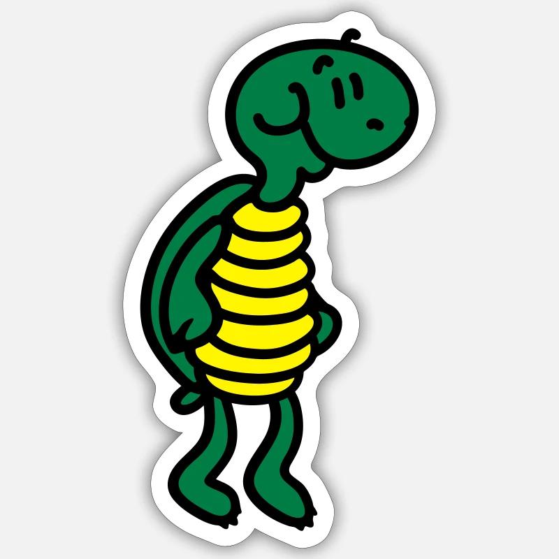 Douce tortue 3 Sticker taille S (10 x 10 cm)