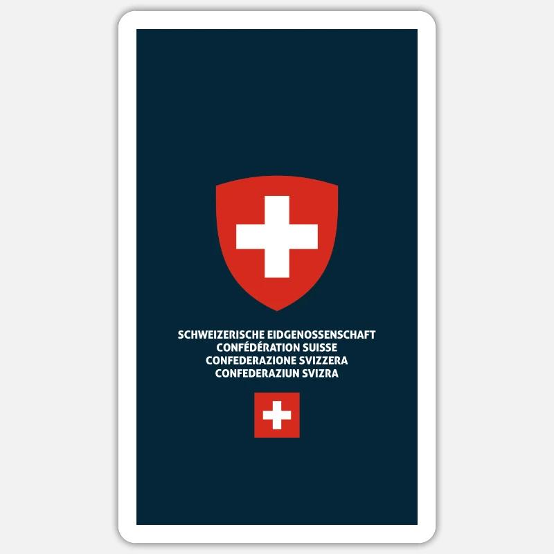 Telefonische Fall des Schweizer Passes Sticker Größe S (10 x 10 cm)