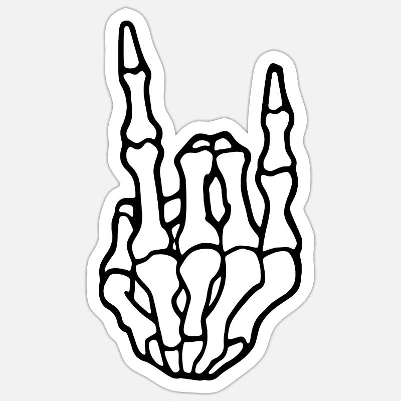 Bones - Sticker size S (10 x 10 cm) - white matte