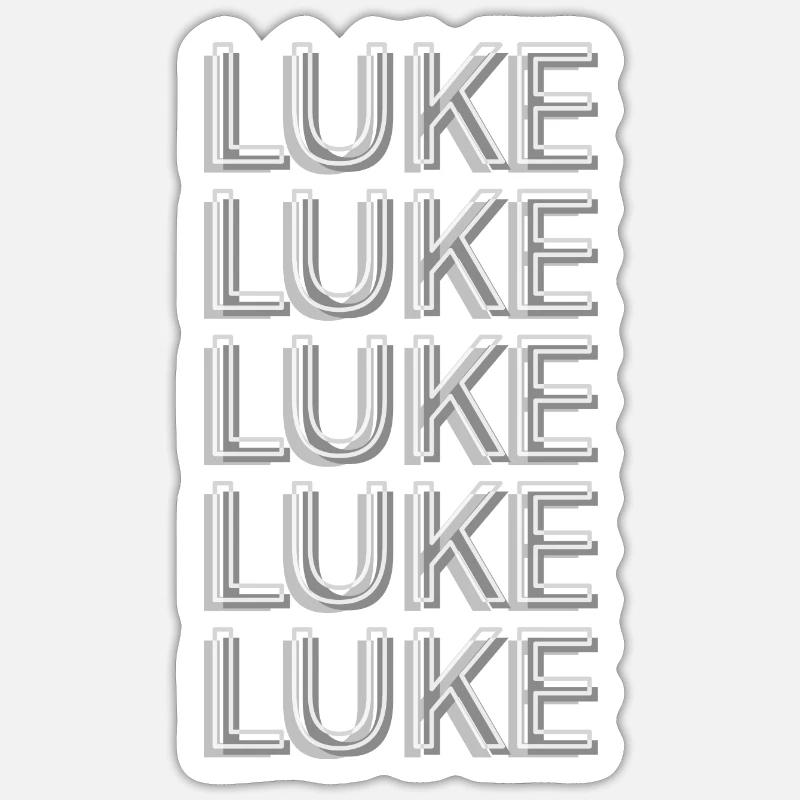 Luke - Sticker taille S (10 x 10 cm) - blanc mat