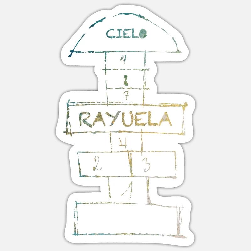 RAYUELA - Sticker taille S (10 x 10 cm) - blanc mat