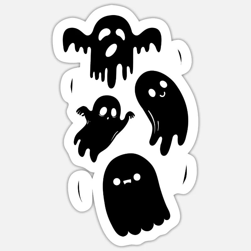 funny ghost - haunted ghost hour horror Sticker size S (10 x 10 cm)
