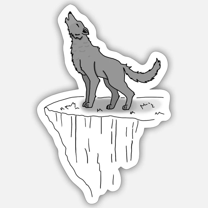 Lone Wolf - Sticker size S (10 x 10 cm) - white matte