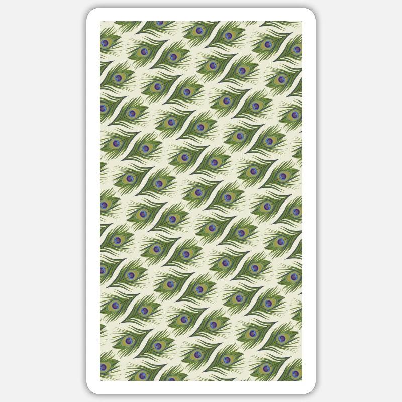 Pfau Vogel - Sticker Größe S (10 x 10 cm) - Mattweiß
