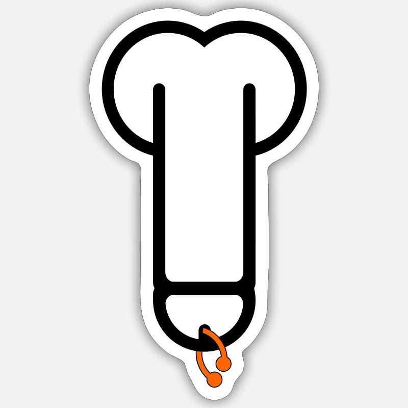 pierceddick2 Sticker size S (10 x 10 cm)