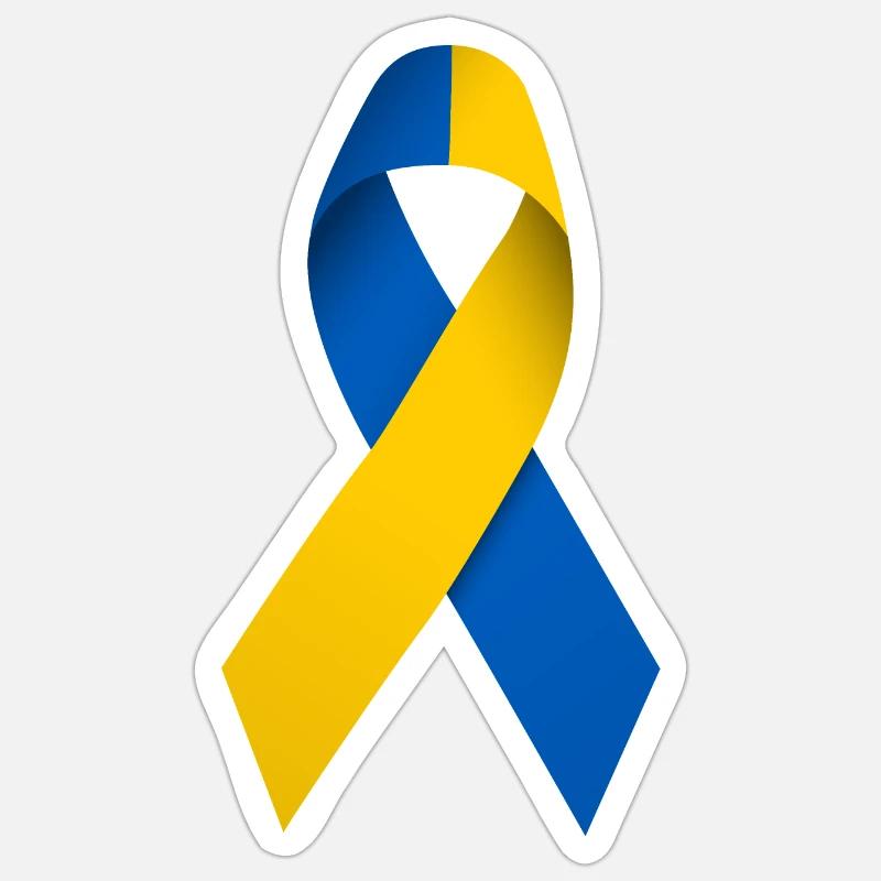 Boucle de solidarité ukrainienne Sticker taille S (10 x 10 cm)