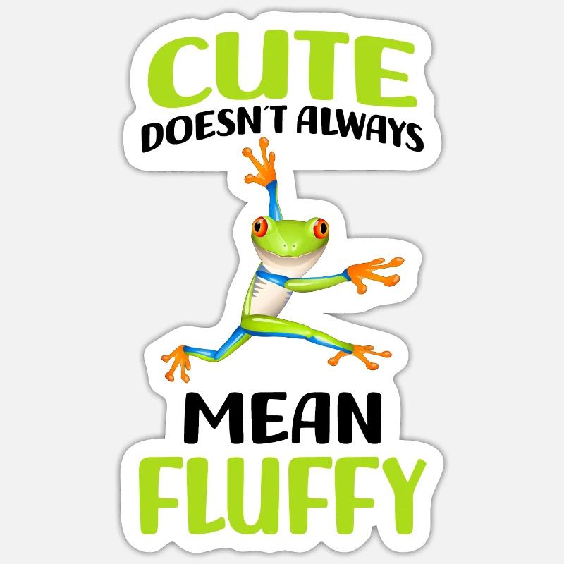 Frosch - Sticker Größe S (10 x 10 cm) - Mattweiß