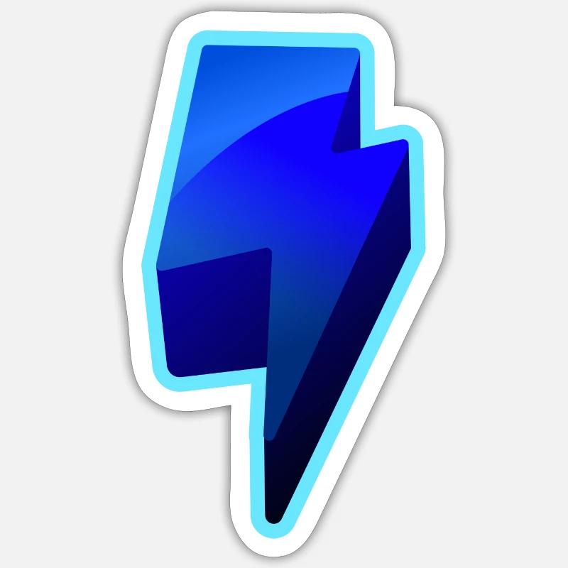 NeonBlitz Lightning Grafica Blu Adesivo