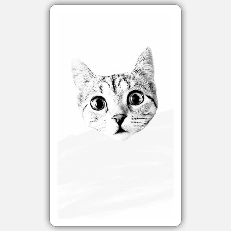 Kitty "mina" - Sticker size S (10 x 10 cm) - white matte