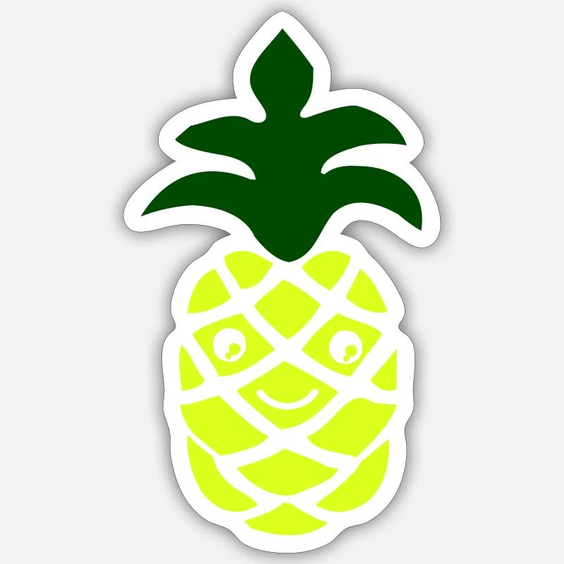 Pineapple - Sticker size S (10 x 10 cm) - white matte