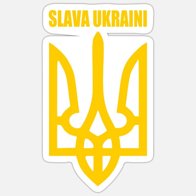 Ukraina - Tarra koko S (10 x 10 cm) - mattavalkoinen