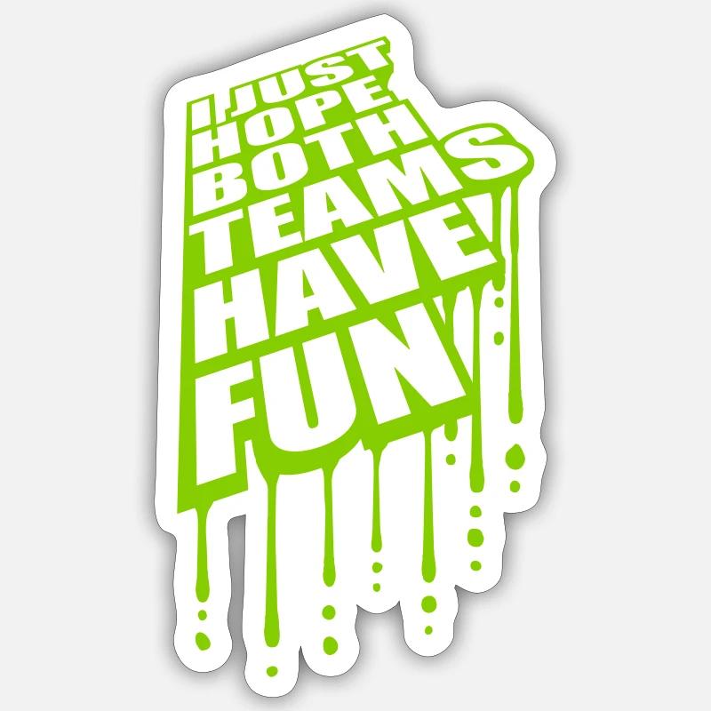 Both Teams Have Fun - Sticker size S (10 x 10 cm) - white matte