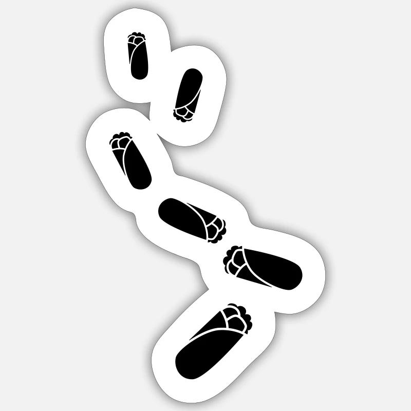 Icône sandwich - Sticker taille S (10 x 10 cm) - blanc mat