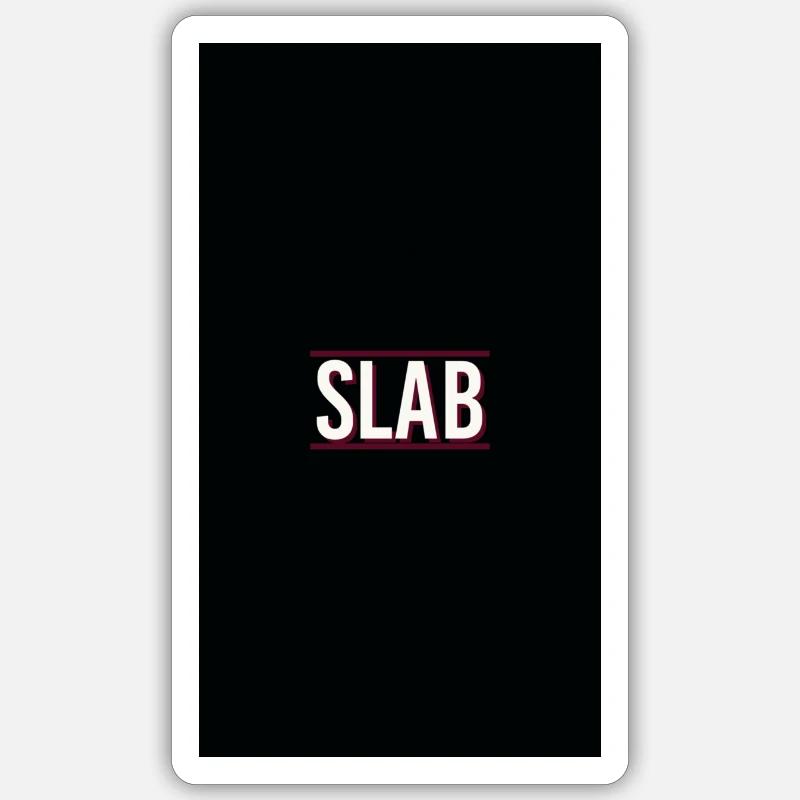 SLAB - Sticker size S (10 x 10 cm) - white matte