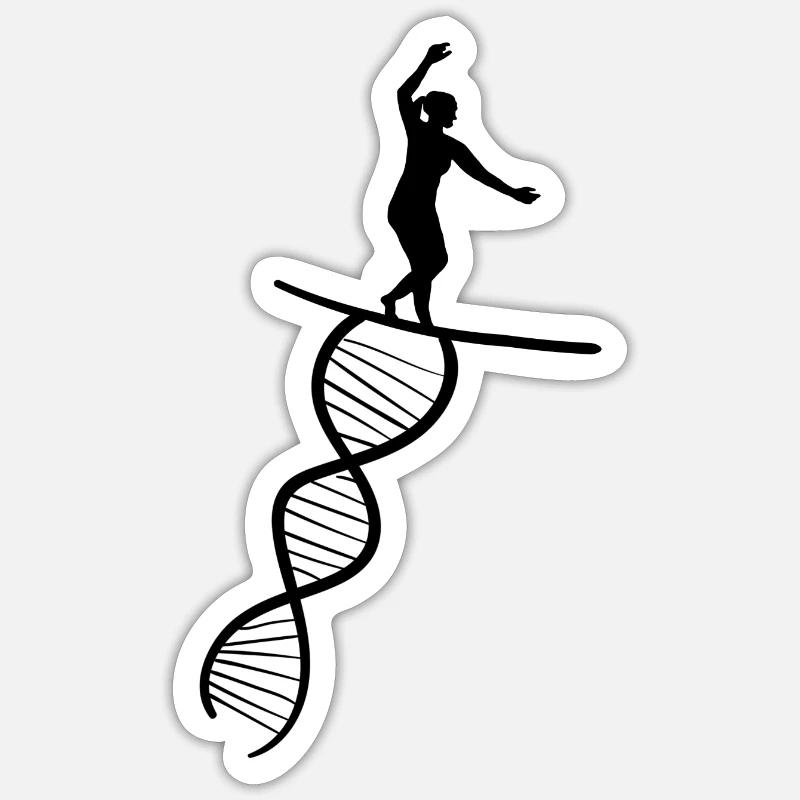 Slackline Tricklining Cadeau Slackliner - Sticker taille S (10 x 10 cm) - blanc mat