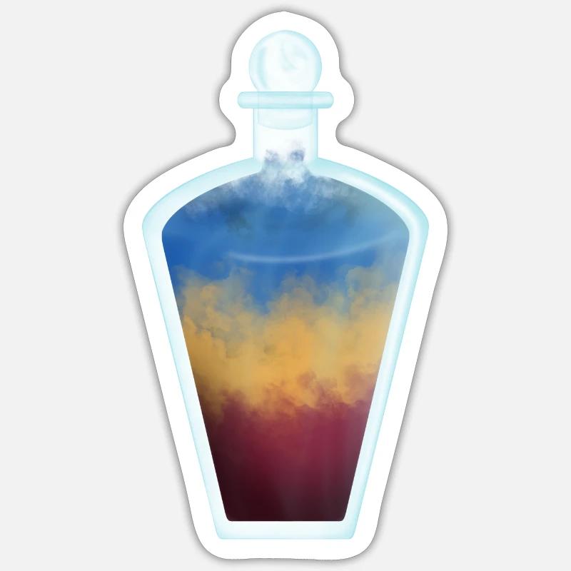 Bouteille d’élixir de potion de couleur #3 Sticker taille S (10 x 10 cm)