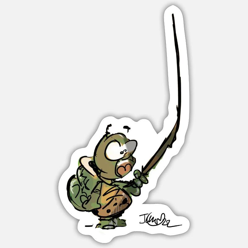tortue de jungle - Sticker taille S (10 x 10 cm) - blanc mat