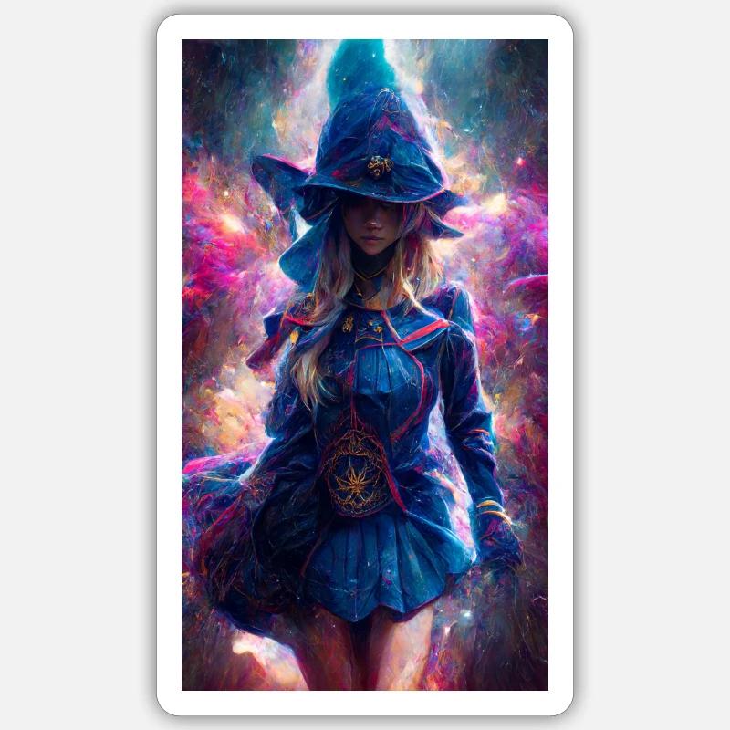 Blue Witch Sticker size S (10 x 10 cm)