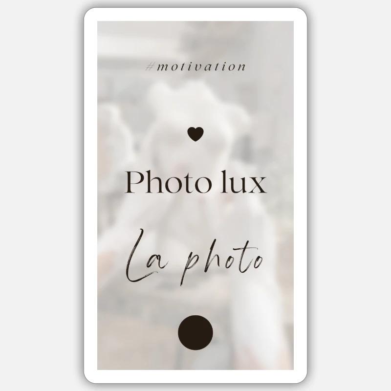 Foto-Studio - Sticker Größe S (10 x 10 cm) - Mattweiß