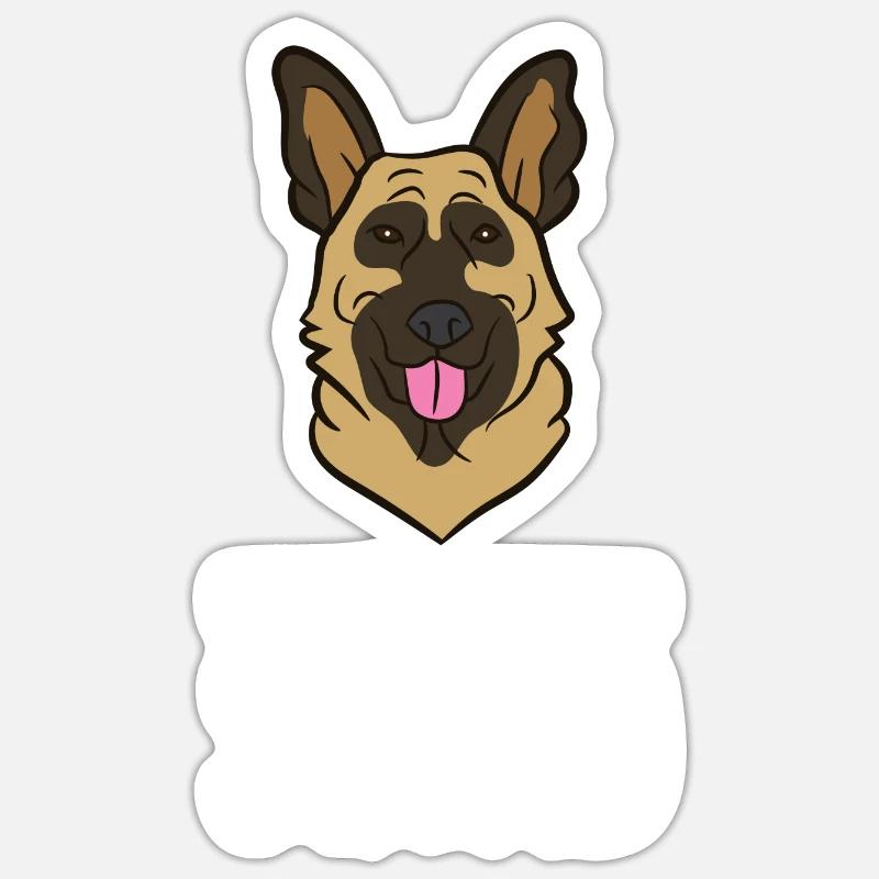 Deutscher Schäferhund - German Shepherd Squad Sticker Größe S (10 x 10 cm)