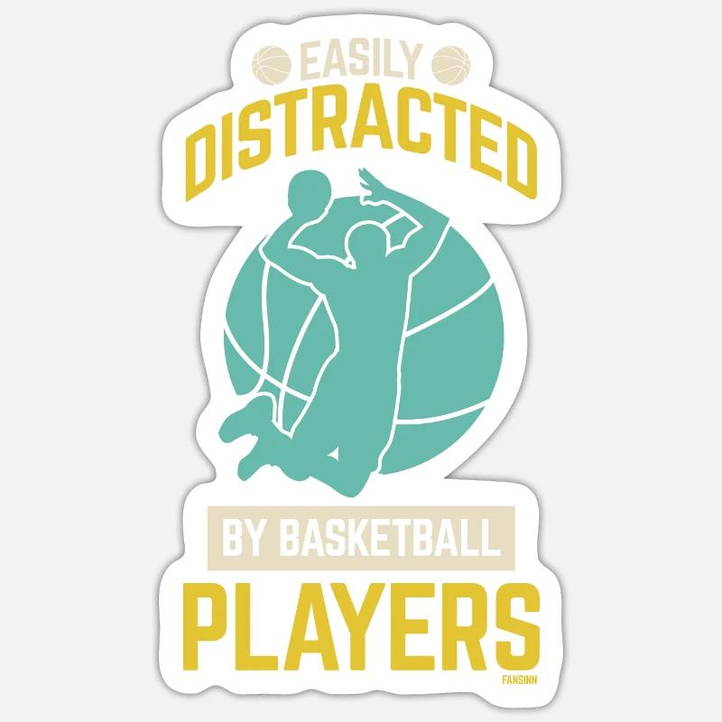 Basketteur - Sticker taille S (10 x 10 cm) - blanc mat