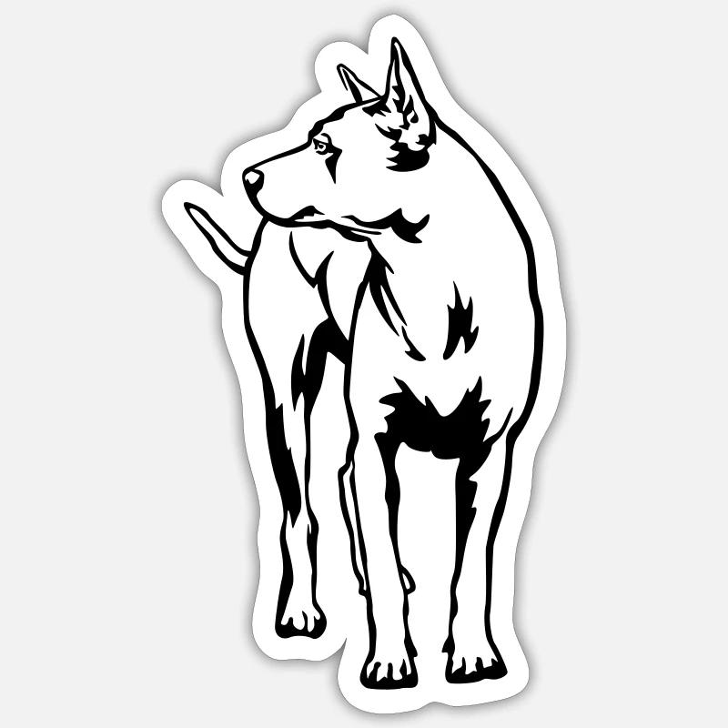 Thaï Ridgeback - Sticker taille S (10 x 10 cm) - blanc mat