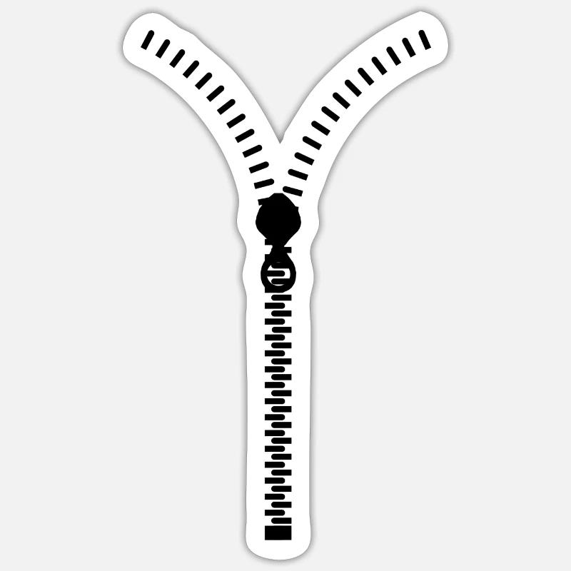 Ouvrez-moi! -Fermeture éclair Sticker taille S (10 x 10 cm)