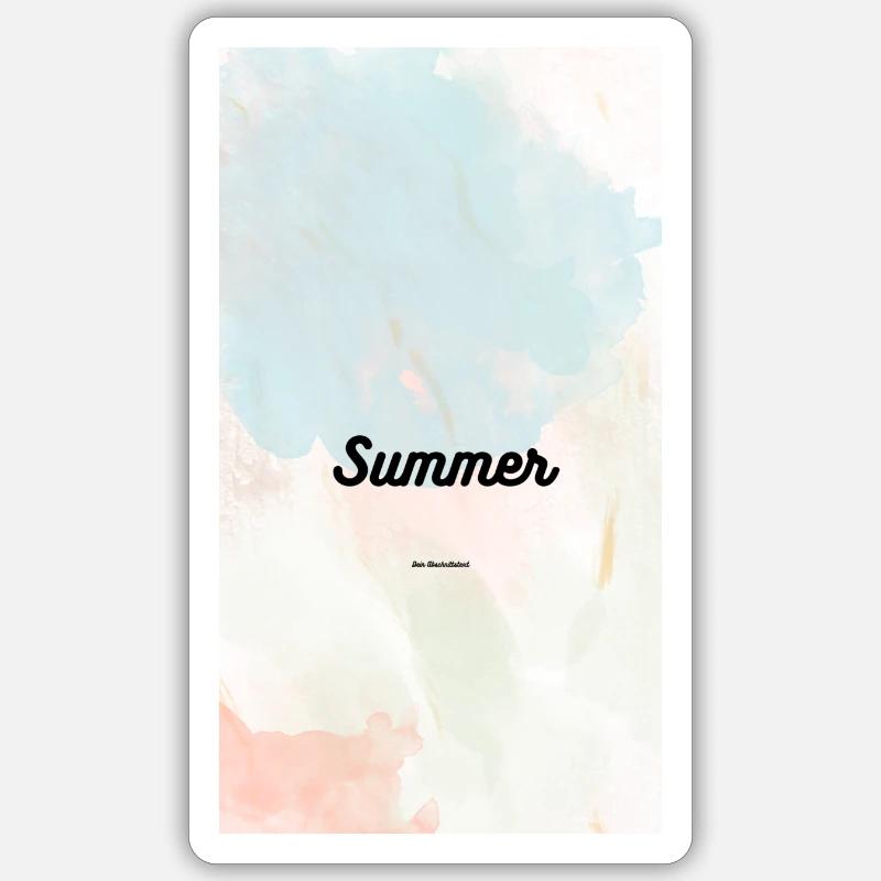 Summer - Sticker Größe S (10 x 10 cm) - Mattweiß