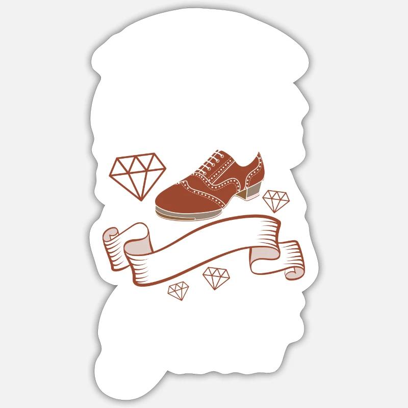 Shoemaker Profession Crafts Leather - Sticker size S (10 x 10 cm) - white matte