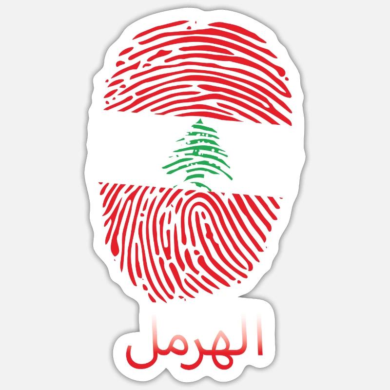 HERMEL Liban Liban Libanais Libanais - Sticker taille S (10 x 10 cm) - blanc mat