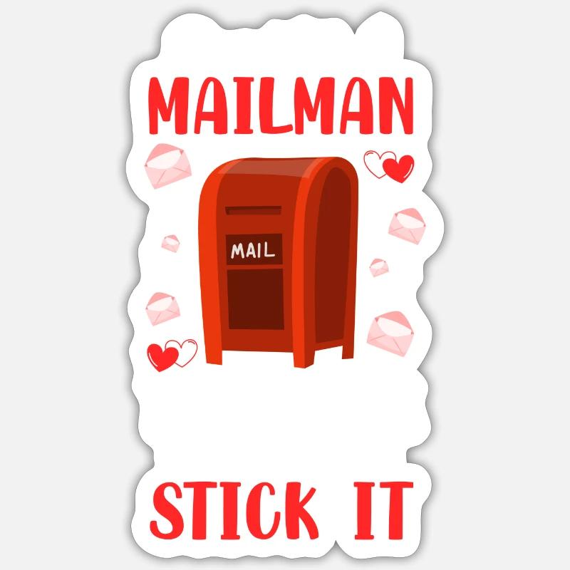 Postman Parcel Courier - Sticker size S (10 x 10 cm) - white matte