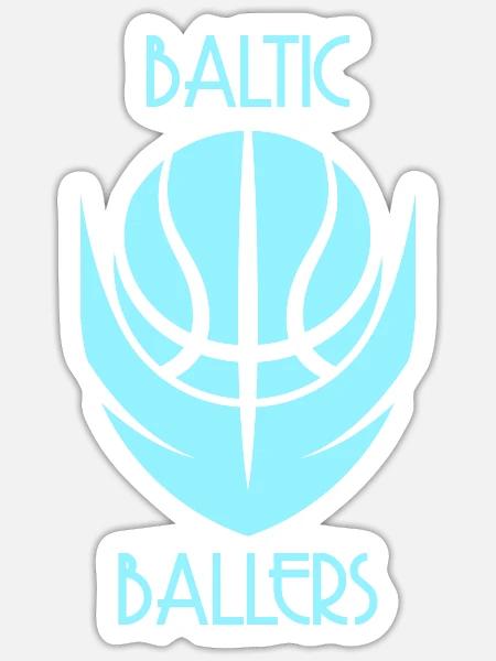 Baltic Ballers Basketball - Sticker Größe S (10 x 10 cm) - Mattweiß