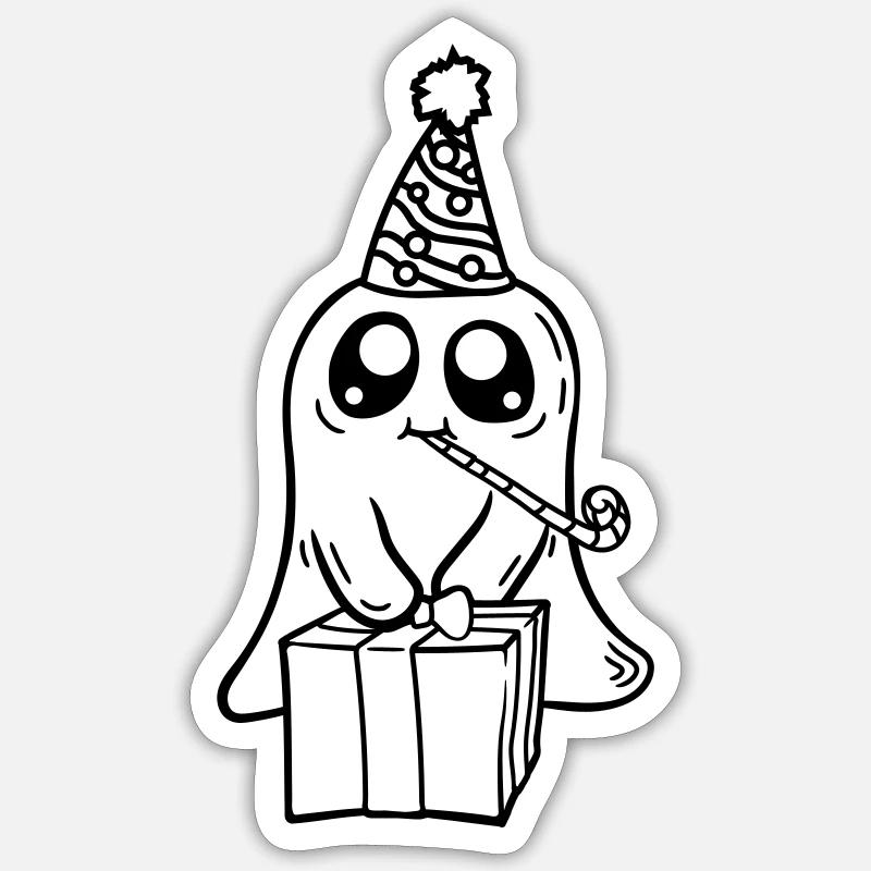 Dear Geist celebrates birthday - Sticker size S (10 x 10 cm) - white matte