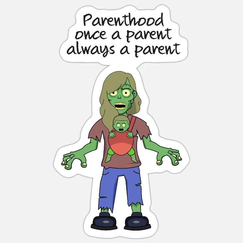 Einmal ein Elternteil immer ein Elternteil Sticker Größe S (10 x 10 cm)