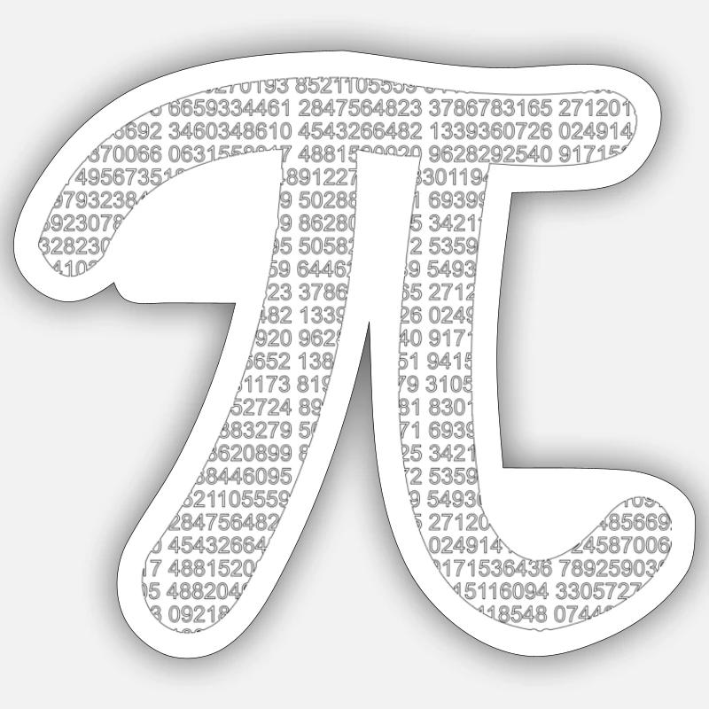 Pi - Sticker Größe S (10 x 10 cm) - Mattweiß