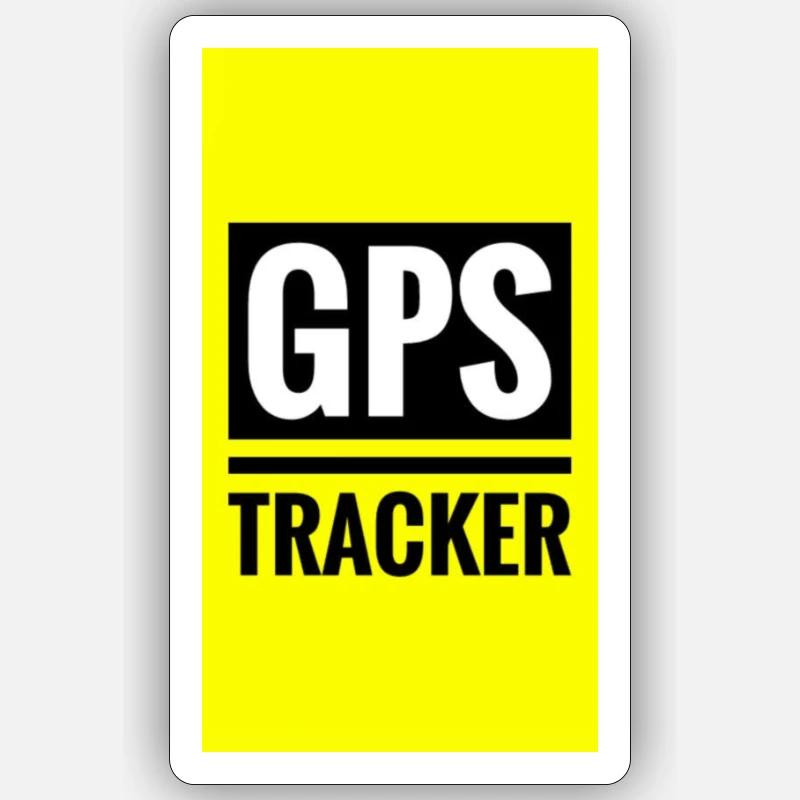 GPS Tracker - Sticker size S (10 x 10 cm) - white matte