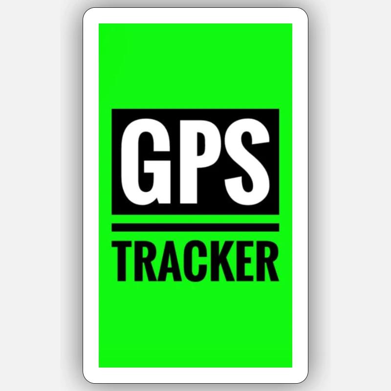 GPS tracking-like design - Sticker size S (10 x 10 cm) - white matte