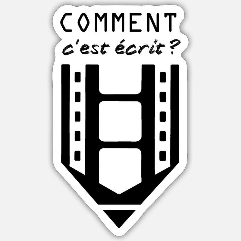 Comment c'est écrit NB Transparent Sticker taille S (10 x 10 cm)