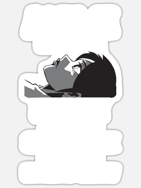 Anime ist meine Flucht - Sticker Größe S (10 x 10 cm) - Mattweiß